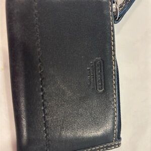 Coach Black Leather Key Card Holder